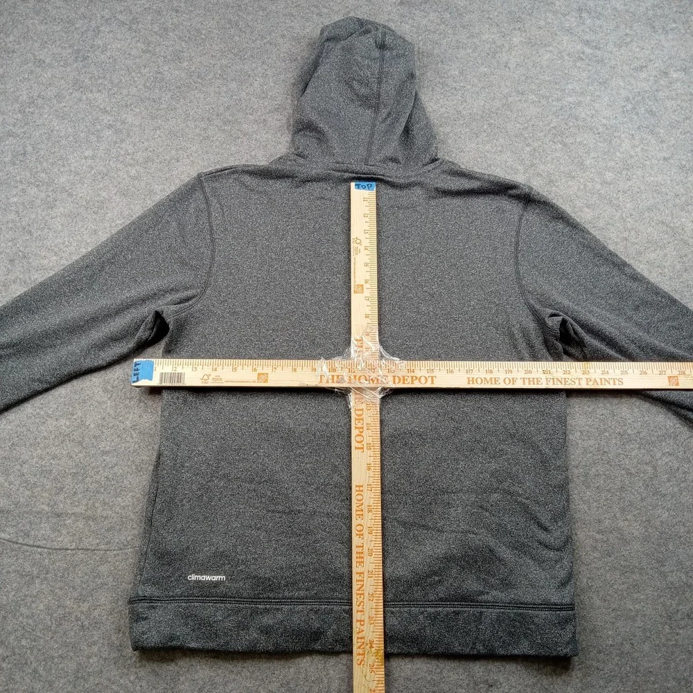 Chicago Bulls Hoodie Mens Medium Gray NBA Basketball Adidas Sweatshirt‎ Fleece